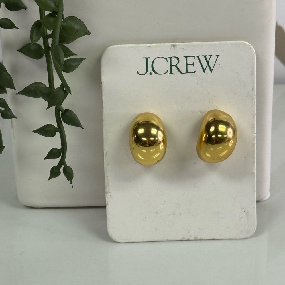 NWT J Crew Sculptural Orb Gold Earrings